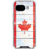 Canada Flag Light Wood Google Pixel 9a Clear Case